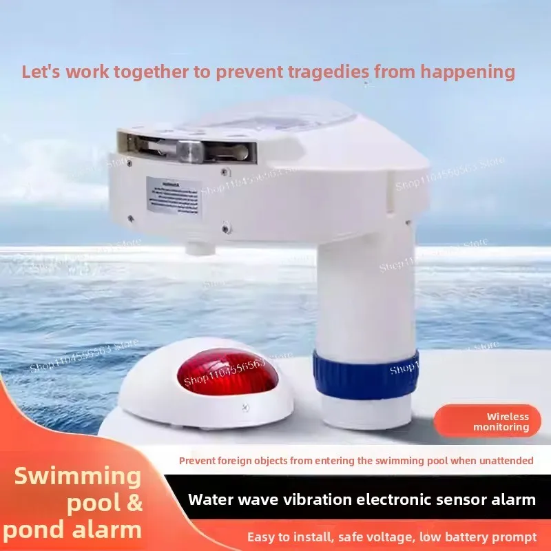 IP67 Waterproof Solar Wireless Pool Alarm Anti Drowning Child Safety Detector With Remote Control Auto Alert System