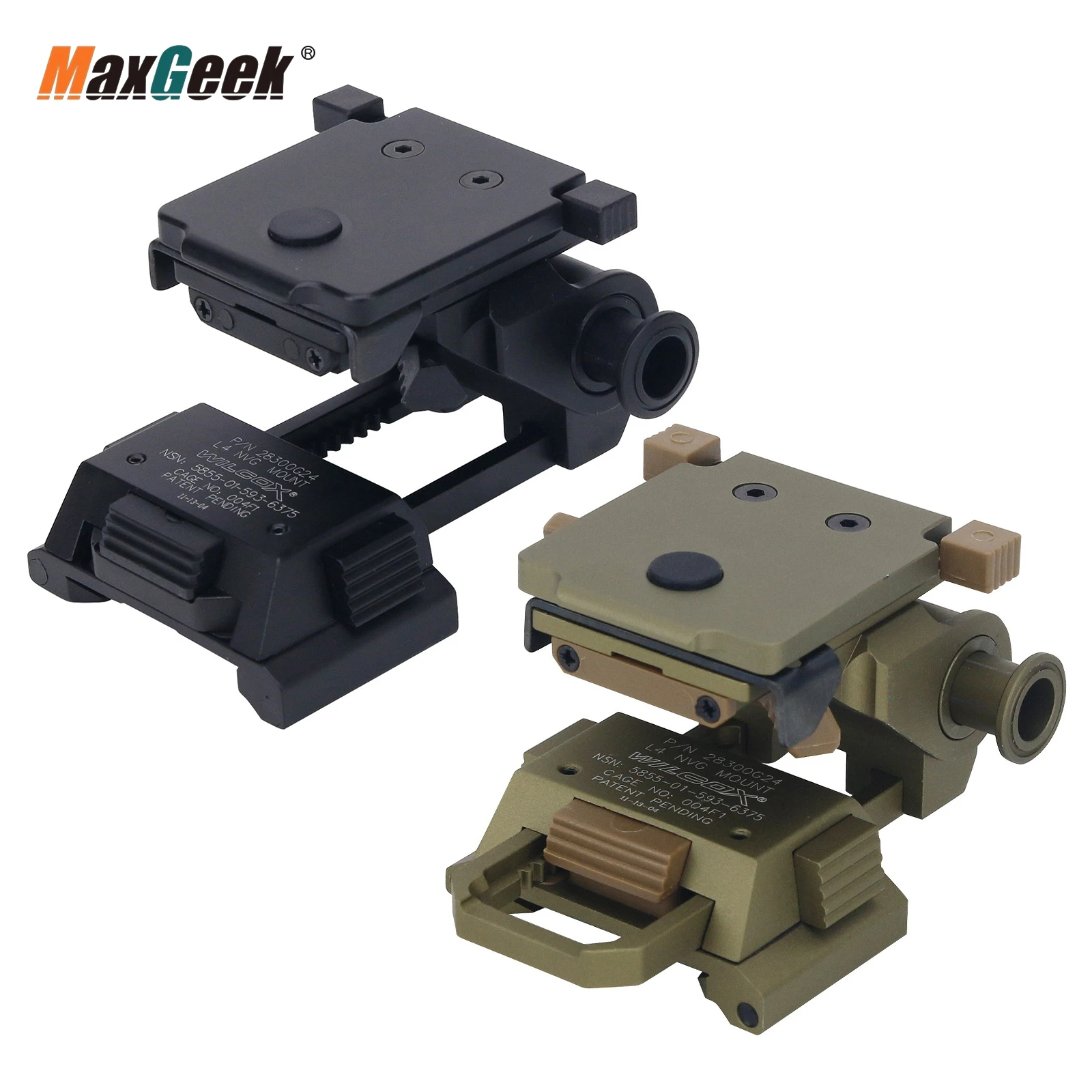 

MaxGeek L4G24 NVG Helmet Mounting CNC Holder PVS15 PVS18 Night Vision Telescopic Seat Quick Disassembly Accessories