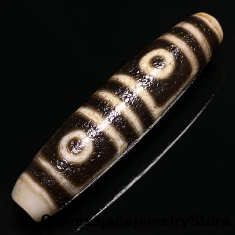 

Ancient Tibetan DZI Beads Old Agate Lucky 4 Eye Totem Amulet Pendant GZI