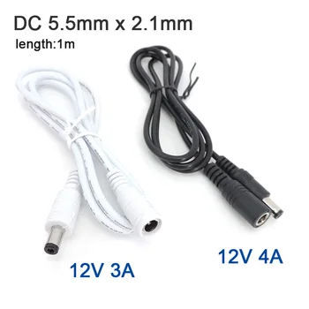 1m נקבה לחבר 12v dc אספקת חשמל כבל מתאם 5.5 מ 