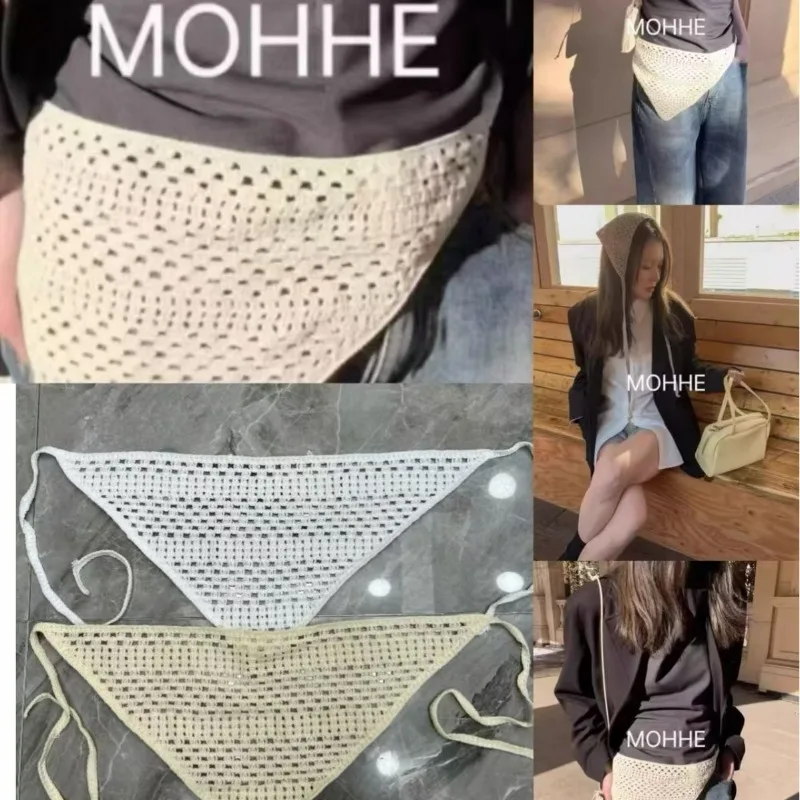 

Knitted Hollow Belt Women 2026 New Summer Edgy Style Solid Color Korean Fashion Versatile Waist Scarf Non Slip Daily Essential