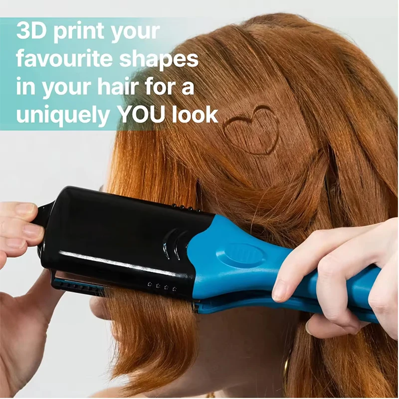 New Design Professional Electric LCD Hair Straightener 2 In1 Titanium 1 Inch Plate Private Label Flat Iron for Hotel Use