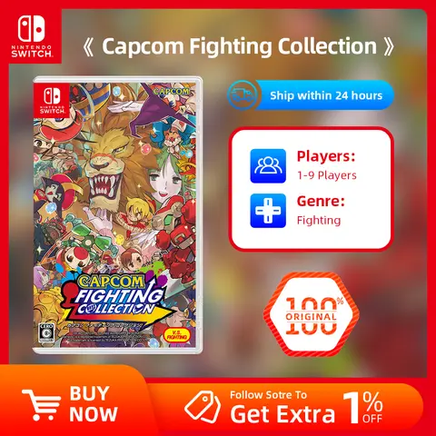 Nintendo Switch Game Deals - Capcom Fighting Collection - Games Cartridge Physical Card Support TV Tabletop Handheld Mode