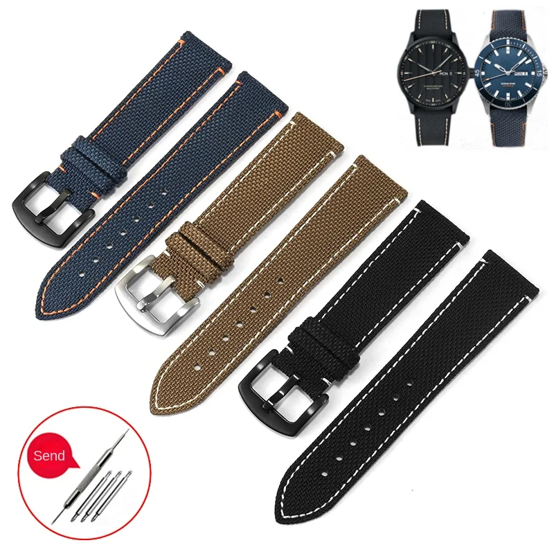 Nylon Watch Strap Replacement M026 Navigator/Haima/Haoya Series Straight Interface Canvas Watchband 22mm