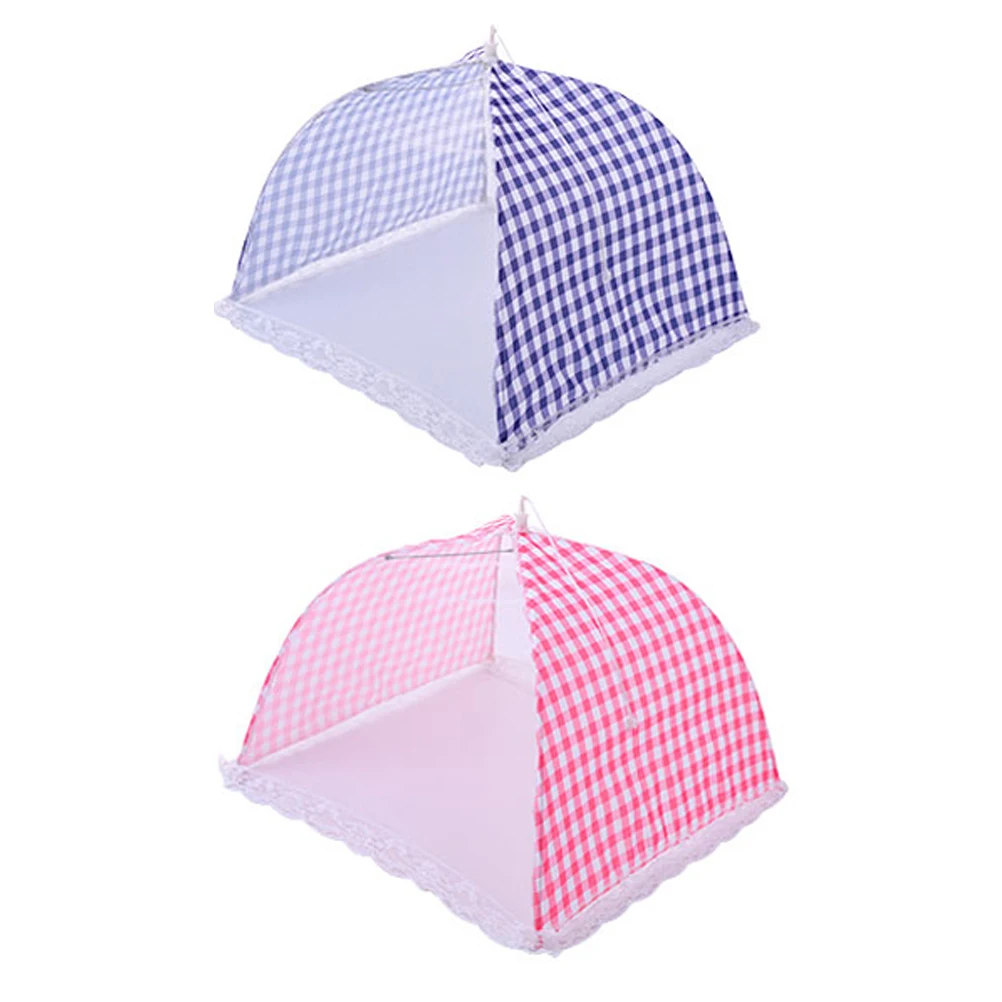 

2 Pcs Reusable Food Cover Tabletop Meal Covers Tents Kitchen Gadget Dishes Protector Cloth Material Smooth Edges Good