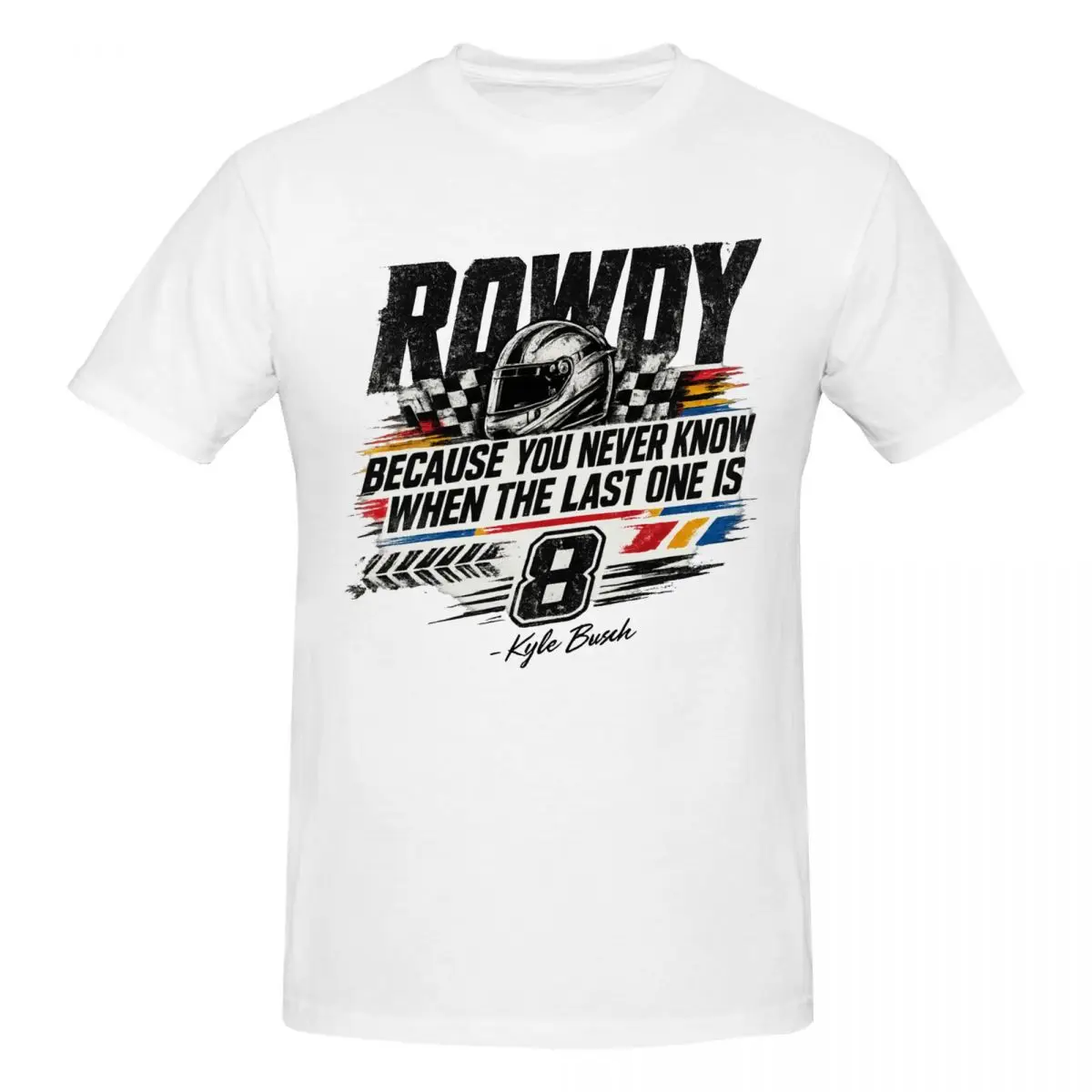 Kyle Busch 18 Racing Rowdy RIP Gifts T Shirts Graphic Y2K Pops O-neck Tshirt For Men Women Tops