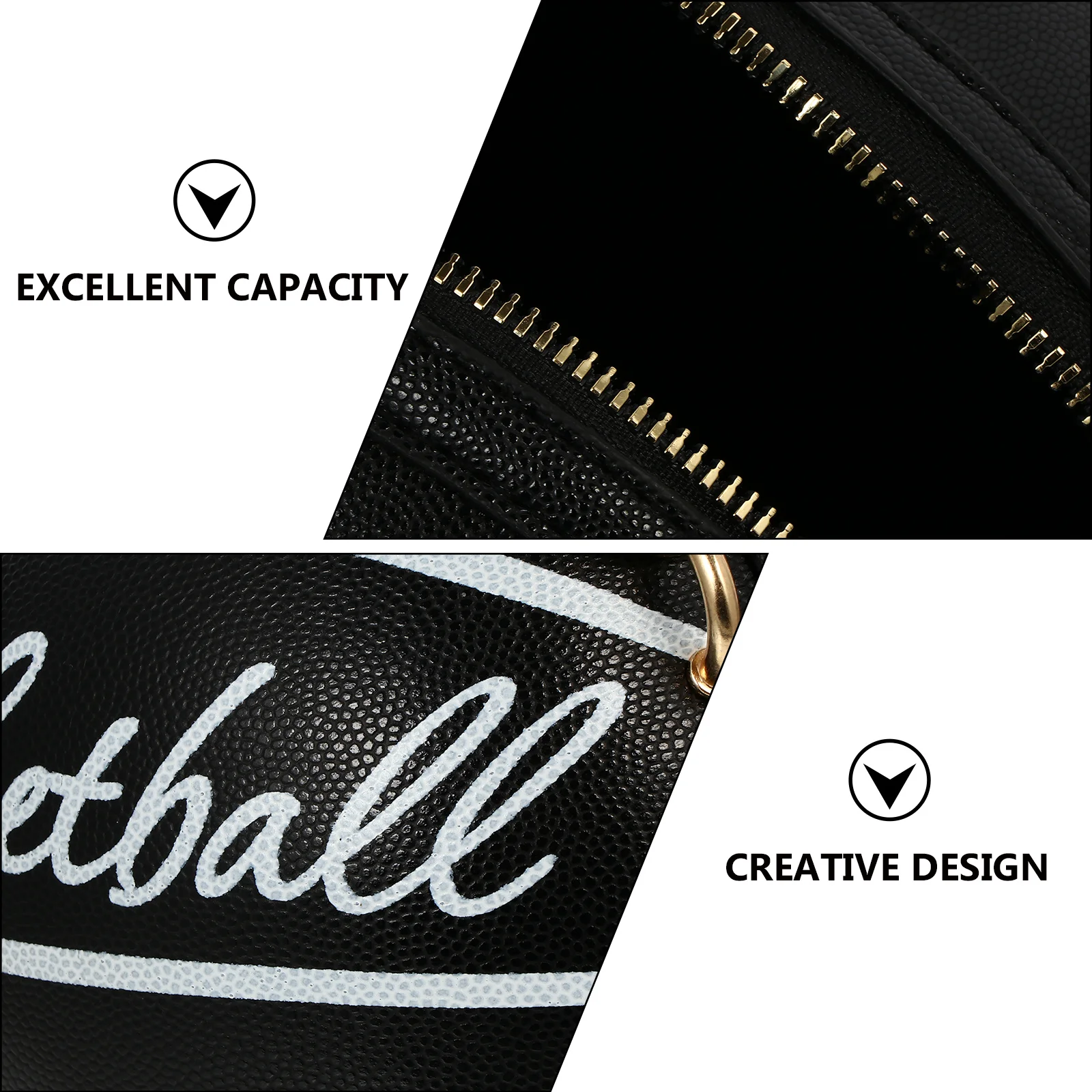 

1Pcs Small Basketball Shape Handbag for Women Fashionable PU Cross Body Shoulder Bag Stylish Round Cute Daily Casual Pouch