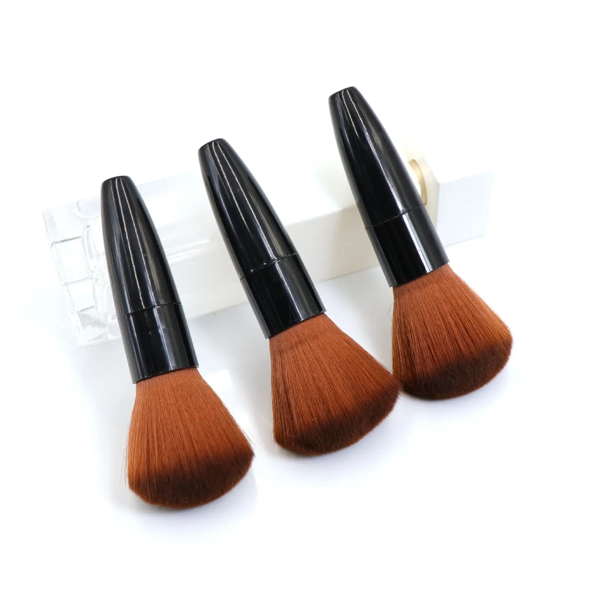 Escovas De Maquiagem Profissional, Cabelo Macio, Contorno Do Rosto, Fundação, Pó Solto, Escova De Blush, Ferramentas De Beleza, 1Pc