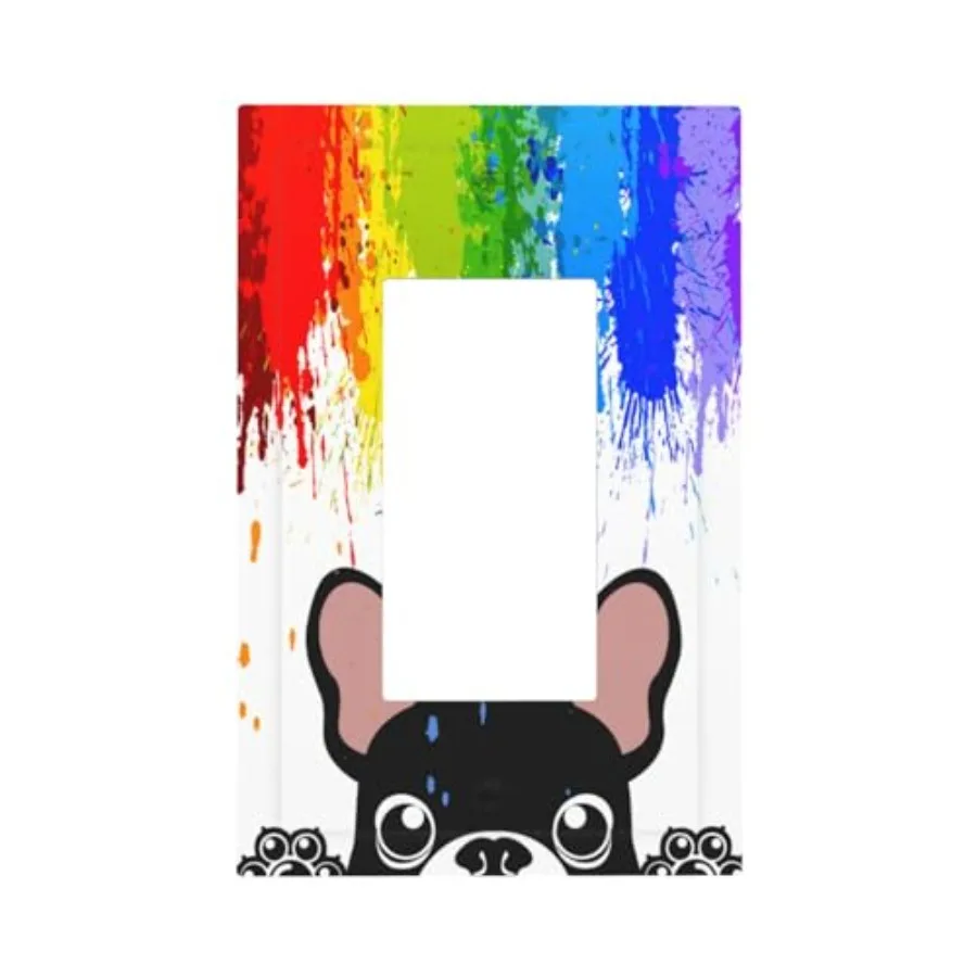 Novelty Pastel and s Single Decora Light Switch Cover Decorative Wall Plate Outlet Cover Puppy Gfci Electrical Switchplate Dimm