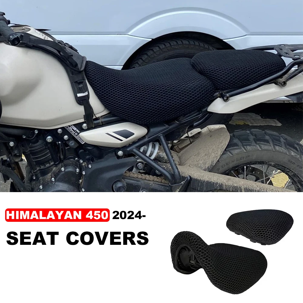 For Royal Enfield Himalaya 450 2024- Seat Protect Cushion 3D Airflow Seat Cover Himalaya 450 Motorcycle Anti-SliP Seat Cover