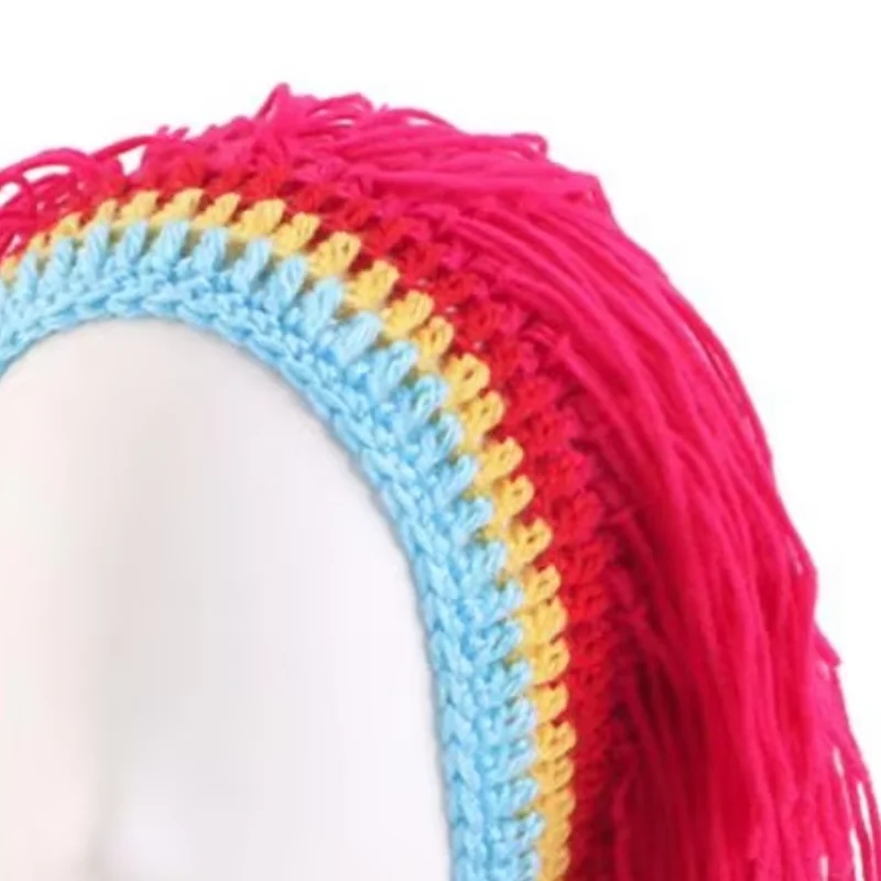 Unique Style Wig Cap Knitted Wool Hand-Crocheted Funny Hat, Dreadlocks Design Dreadlocks Wig Hat for Party Daily Wear