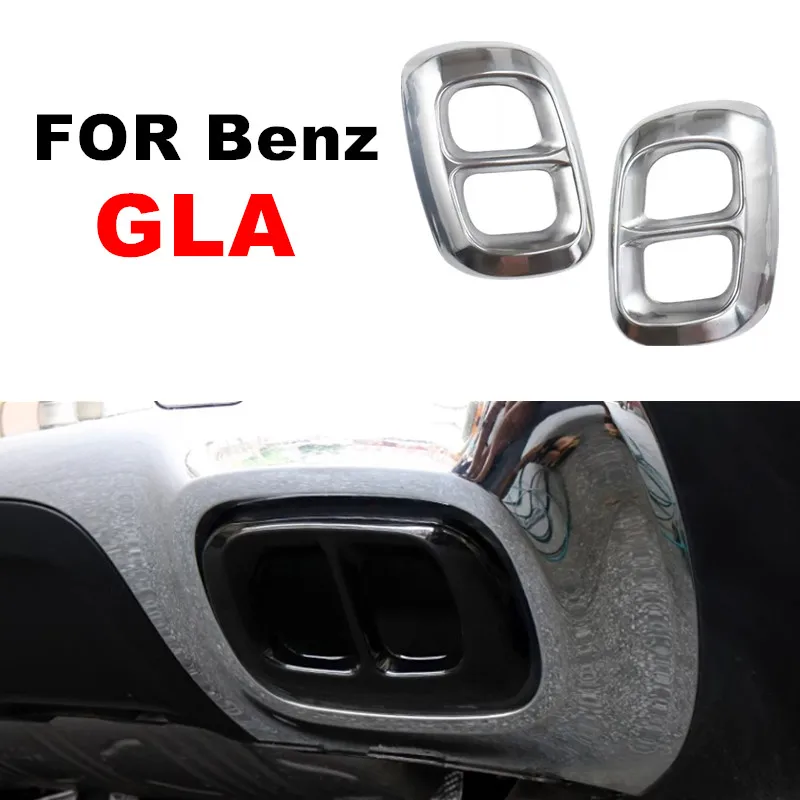 

Car Tail Throat Liner Pipe Exhaust System Cover Metal tailpipe cover For Mercedes Benz GLA 2013-2024 Auto Accessories