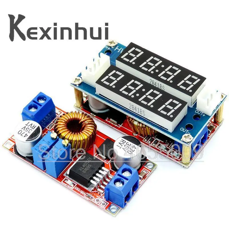 2 in 1 XL4015 5A Adjustable Power CC/CV Step-down Charge Module LED Driver Voltmeter Ammeter Constant current constant voltage