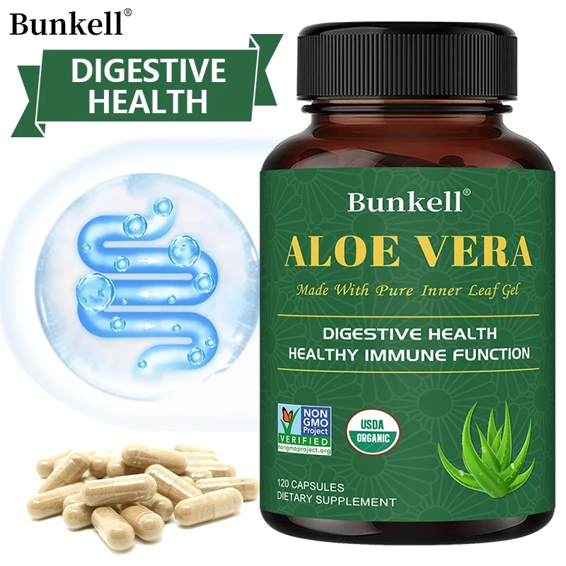Aloe Vera Capsules with Organic Aloe Vera - Support Digestion, Skin and Joint Health for Men and Women