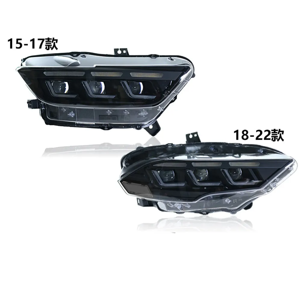 Car Front Lights For Ford Mustang LED Headlight 2015-2022 Mustang Headlamp DRL Lights Assembly Automotive Accessories