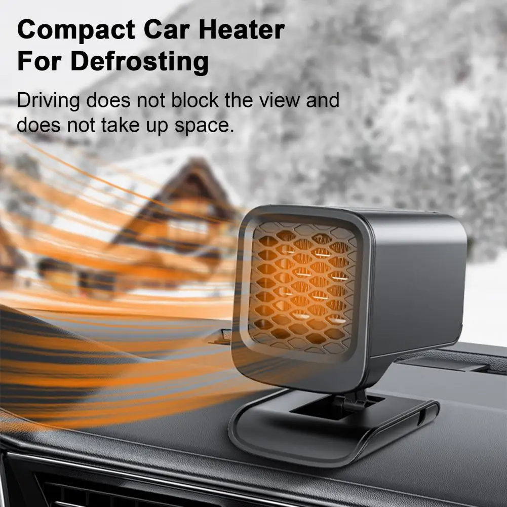 120W Car Heater Automatic Hot Air Blower Electric Fan Windshield Defogging Demister Defroster Rotation Powerful 2 in 1