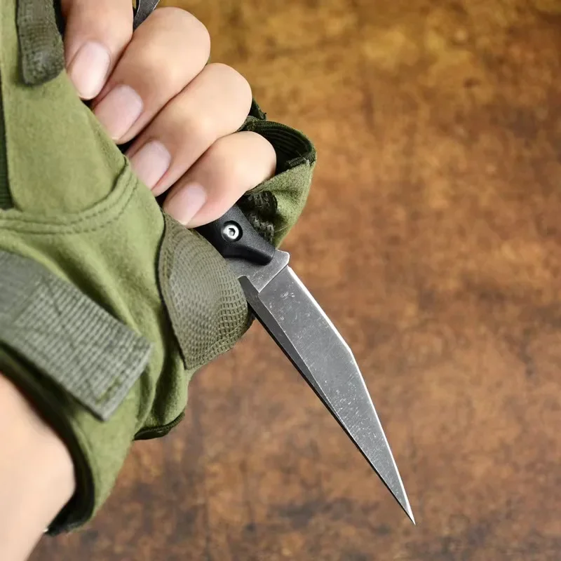 New corrosion-resistant portable knife, multi-purpose outdoor straight knife K-sheath, jungle self-defense EDC knife image 2