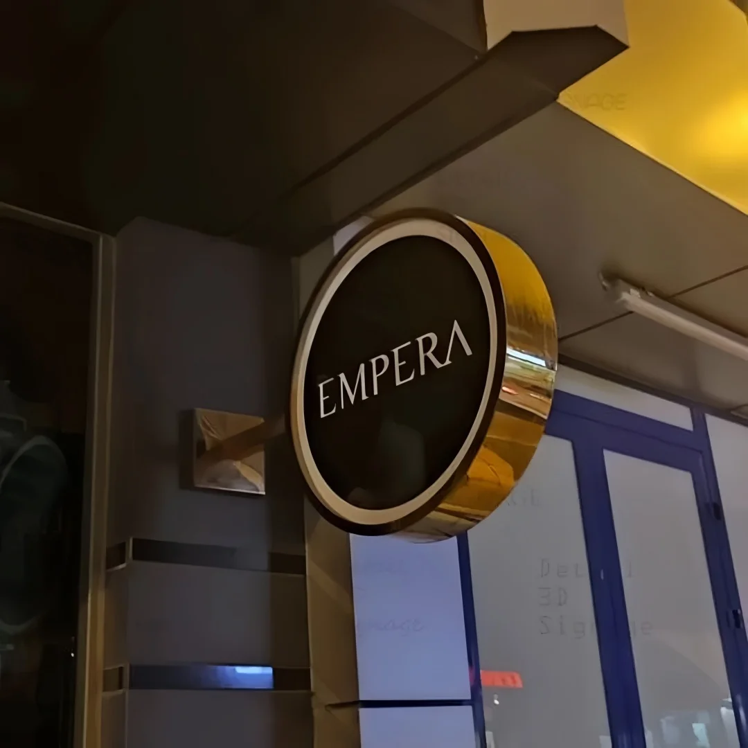 Outdoor Custom Aluminum lightbox sign Led Round Light Box Projecting Sign Double Sided Advertising Sign Billboard for Business