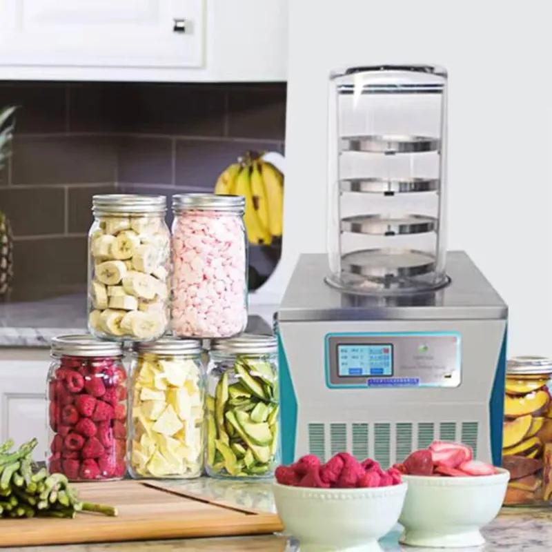 Small Laboratory Freeze Dryer Freeze Dryer With Multi Manifold Cover And Auxiliary Heating Freeze Dryer