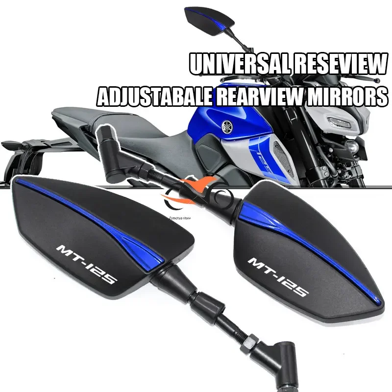 

For Yamaha MT-125 MT 125 MT125 2014-2022 2021 2020 2019 2018 Motorcycle Adjustabale Side Rearview Mirrors Universal Rearview