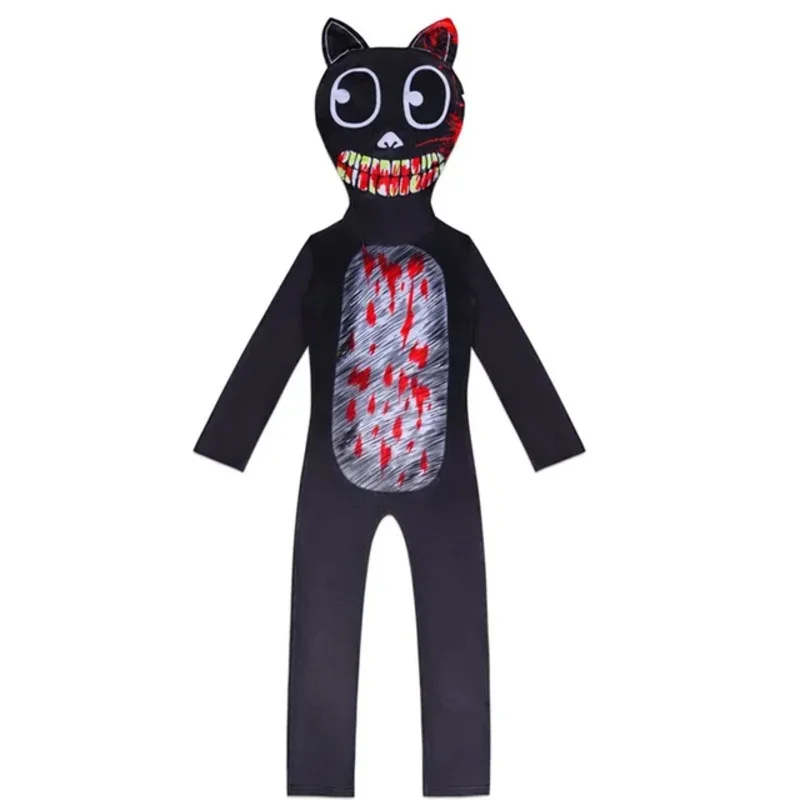 Ropa para niños y niñas, mono y guantes de Cosplay de gato negro de Anime, Disfraces de dibujos animados, ropa de fiesta de Carnaval, Disfraces de Halloween