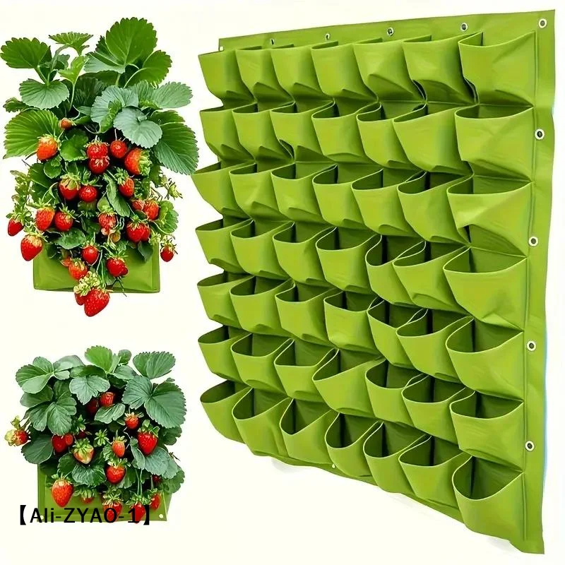 【O】Vertical Garden Planter, Wall-Mounted Bag For Balcony/Patio. Grow Herbs & Vegetables Indoors/outdoors. Space-saving.