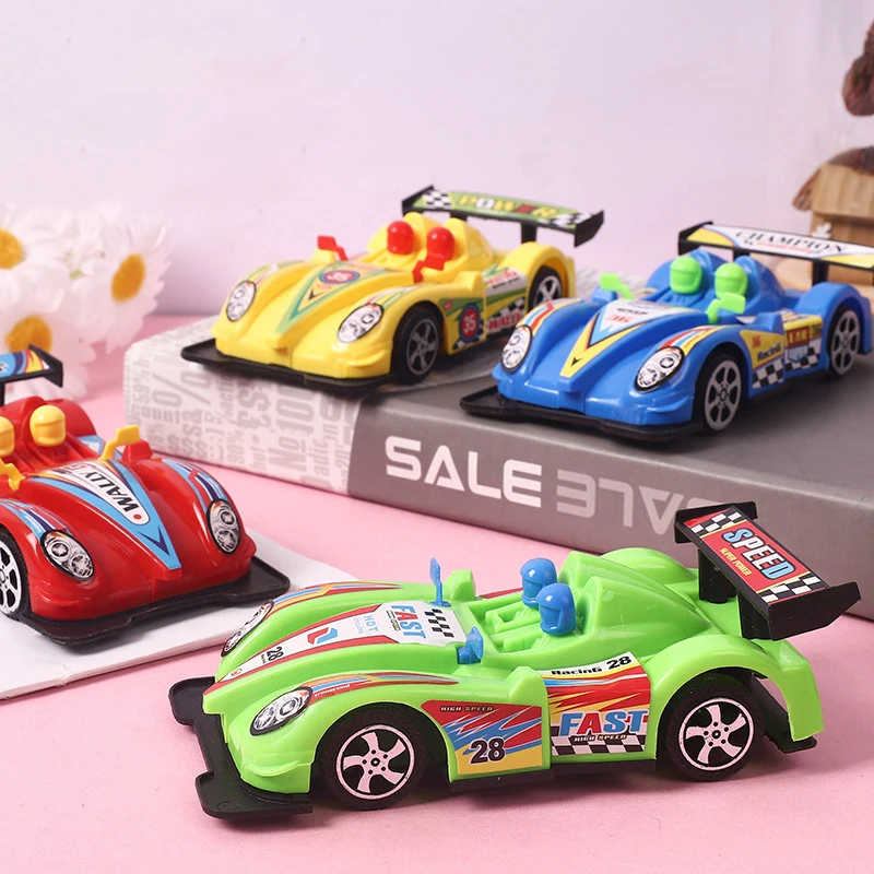 Cartoon Double Racing Car Toy Children's Pull Back Car Model Simulation Car Children Puzzle Toys Kids Boys Holiday Birthday Gift