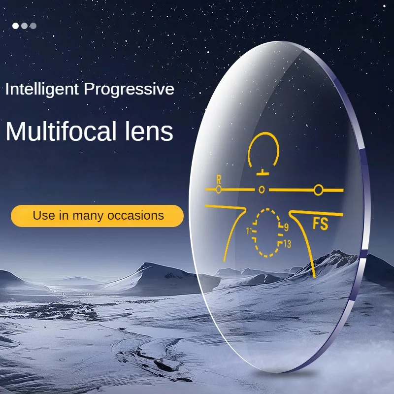 VOSUN 1.56/1.61/1.67/1.74 Progressive Multifocal Lens Intelligent Near Far Dual-use Blue Light Blocking Anti-UV Anti-reflective