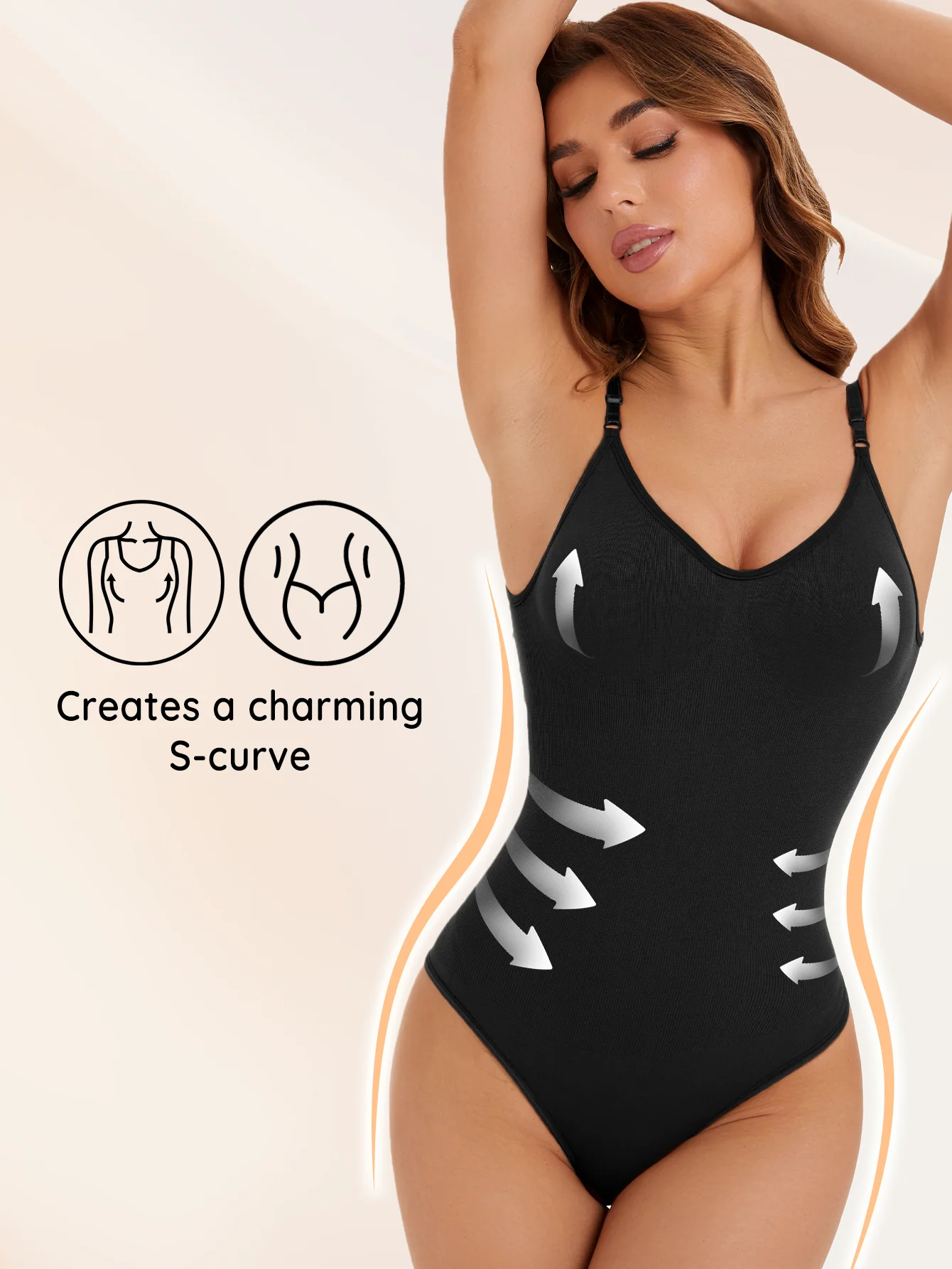 1 pieza de Tanga sin costuras para mujer, Body cómodo, ropa interior de cuerpo completo, corte de una pieza, moldeador de cuerpo adelgazante Sexy, gran oferta
