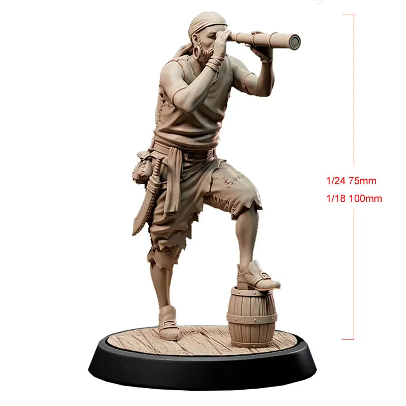 1/24 1/18 Resin Model Kits Pirate Scout Figurine Unpainted No Color RW-603