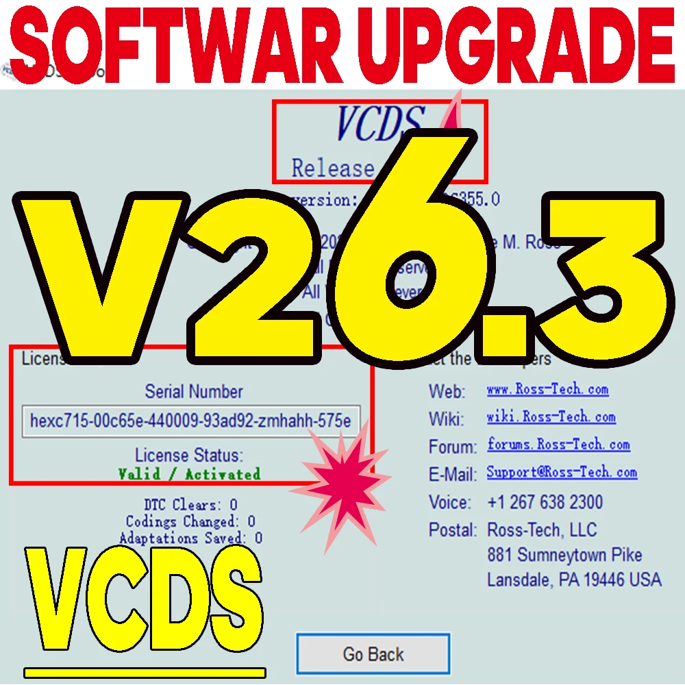 Image: Mise à jour SOFTWARE VCDS VAG COM OBD2 Scanner VAG HEX V2 Interface USB pour VW AUDI Skoda Seat illimité vignes outil multilingue