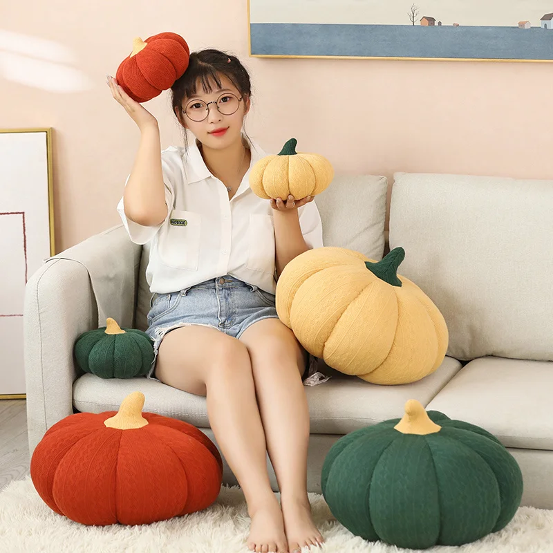 Cute Pumpkin Pillow Plush Toy Pumpkin Doll Sofa Living Room Bedside Bed Cushion Decoration Halloween Toys For Kids Girls