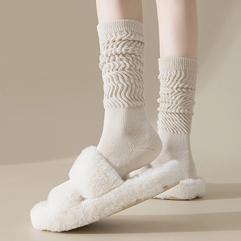 

1Pair Winter Fashion Casual Plus Velvet Thick Warm Jk Pile Socks For Women