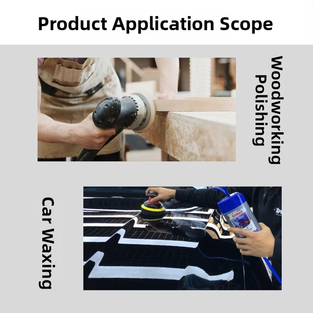 1pc 5inch Pneumatic Polisher Grinder 12000rpm Dust Free Vacuum Sander For Car Metal Wood Polishing Industrial Air Tool