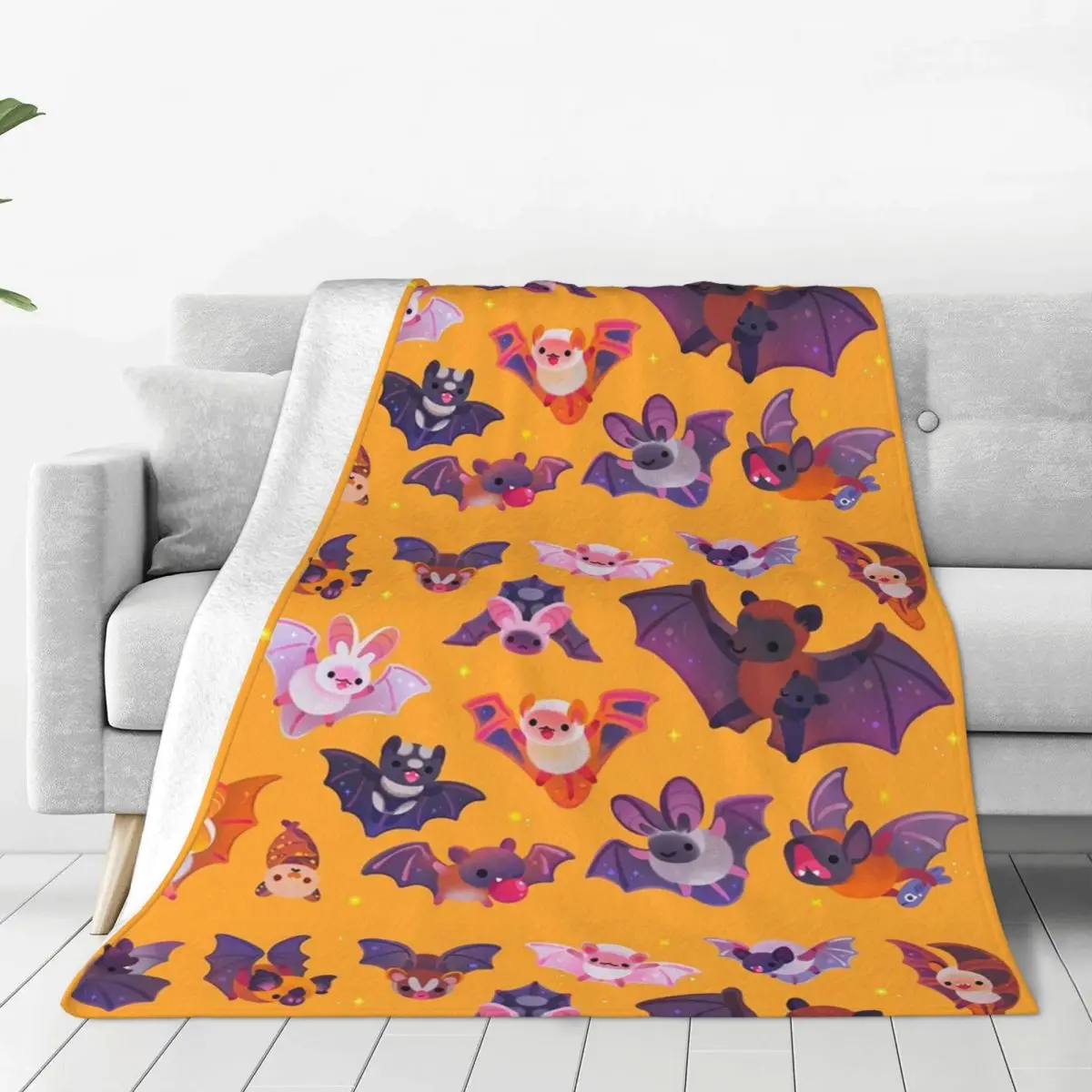 

Bat Blankets Flannel Lightweight Sofa Throw Blankets For Couch Bedding Office Throws Bedspread Quilt