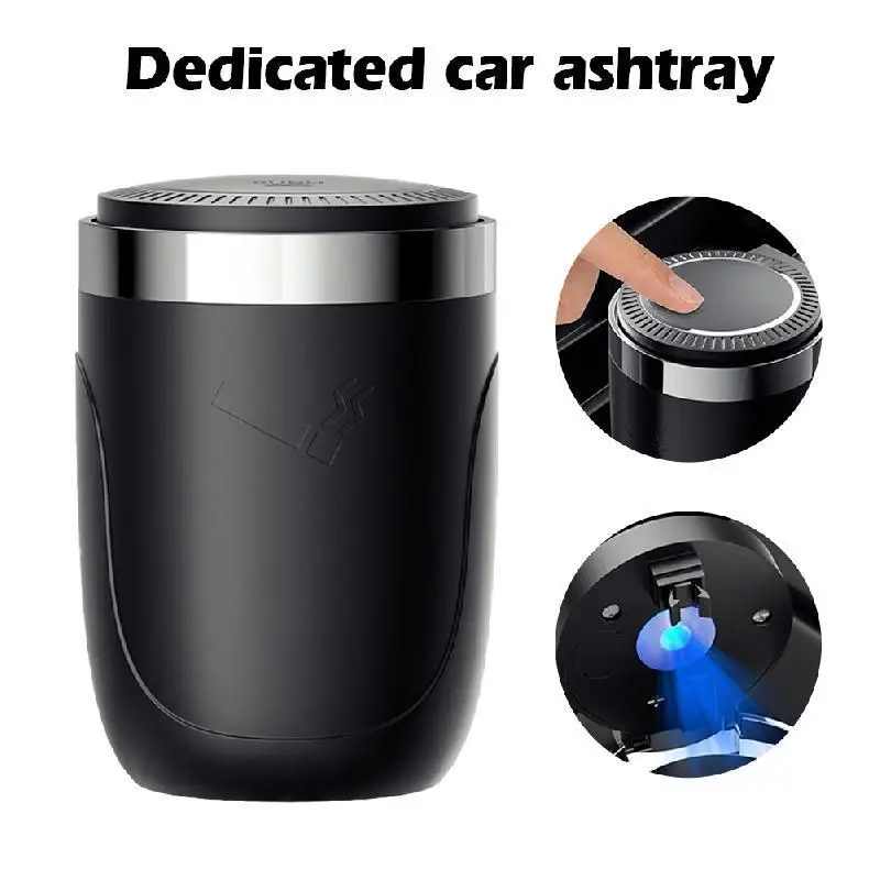 Portable Removable Car Ashtray Seat Ashtray Internal Parts Car Ashtray Lid With LED Lights Automotive Interior Supplies