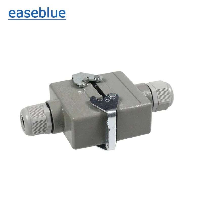 HDC HE Series 6 10 16 20 24 Core Pins Rectangular Heavy Duty Connector Waterproof Socket Connector For Aerospace Industry 16A