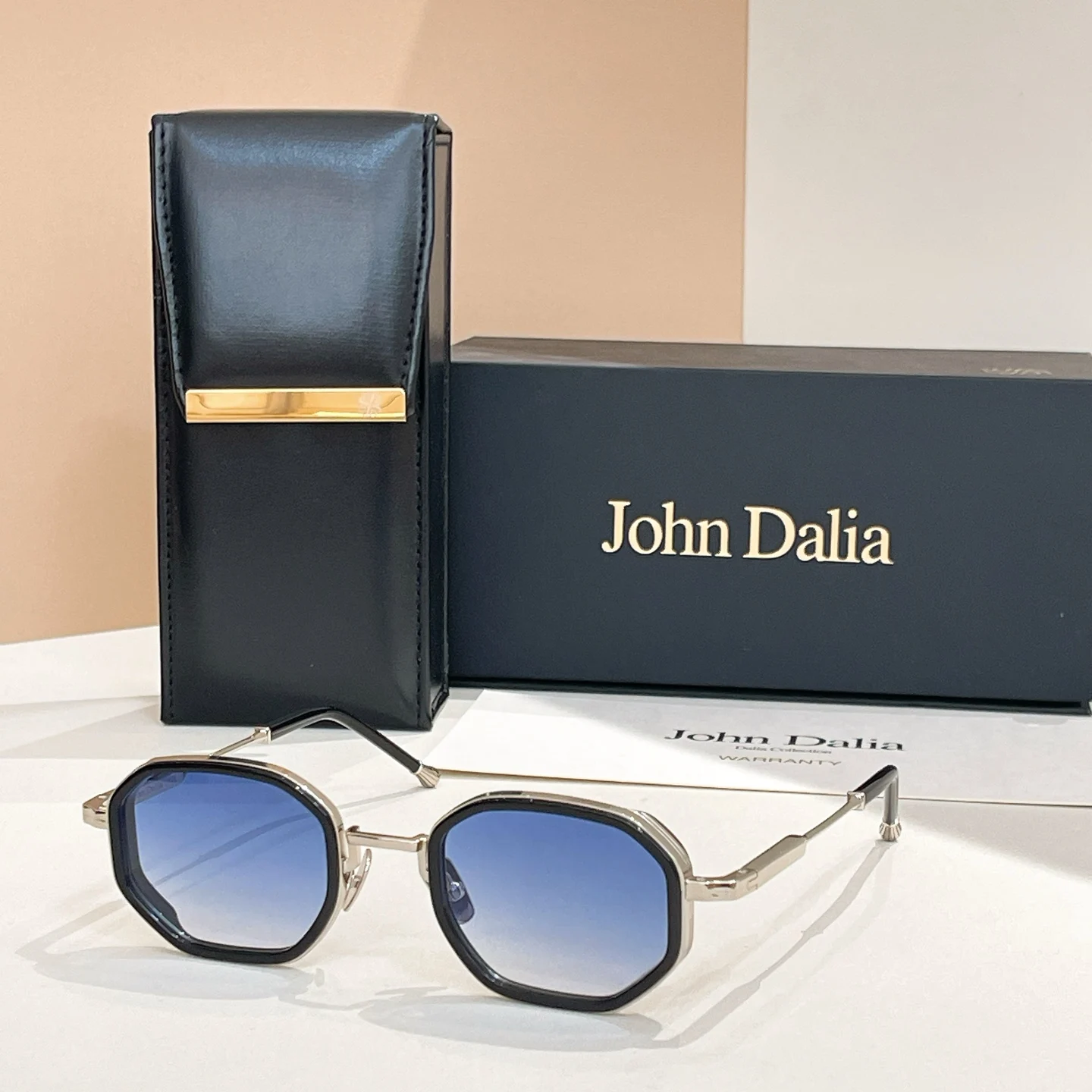 Zonnebril voor JOHN DALIA JD Keaton Square Unisex Driving Anti-Glare Luxe trendy gradient design-bril met luxe met doos
