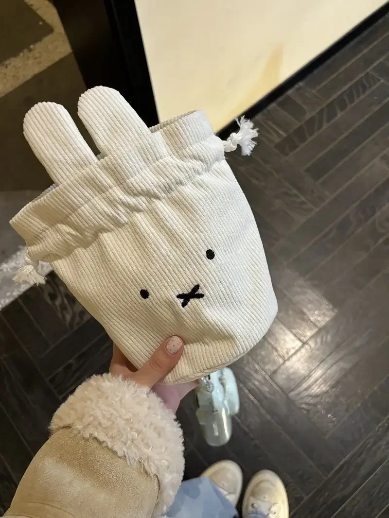 2026 Miffy Kawaii Corduroy Bündeltasche Niedliche Tragbare Große Aufbewahrungstasche Kosmetiktasche Kordelzug-Handtasche Geburtstagsgeschenk – Detail 6
