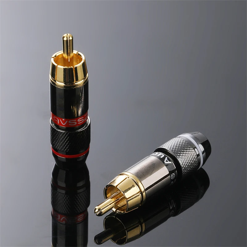 High Fidelity Vergulde Rca Adapter Diy Audio Box Plug Dvd Microfoon Audio Socket Audio Signaal Kabel Connector