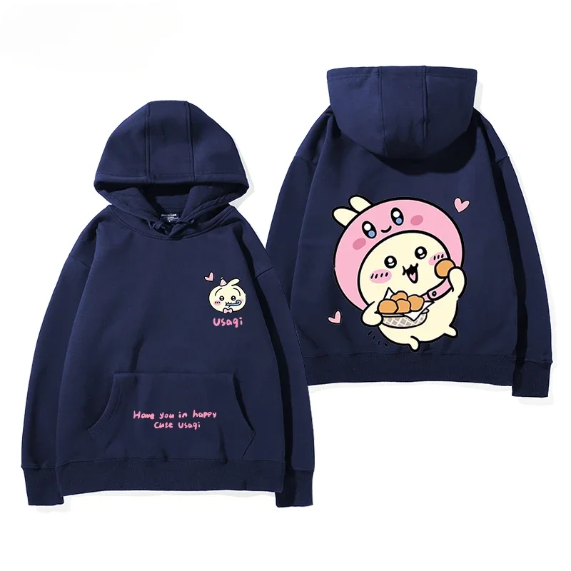 The Spring and Autumn Chiikawa and Usagi Cartoon Anime Periphery Parent Child Hoodie Sweet and Lovely Mother Daughter Hoodie