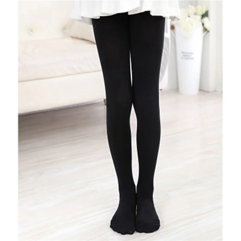 ABQR 2X collants de Ballet en velours blanc pour enfants filles chaussettes de danse chaussettes en microfibre Leggings de danse professionnels S