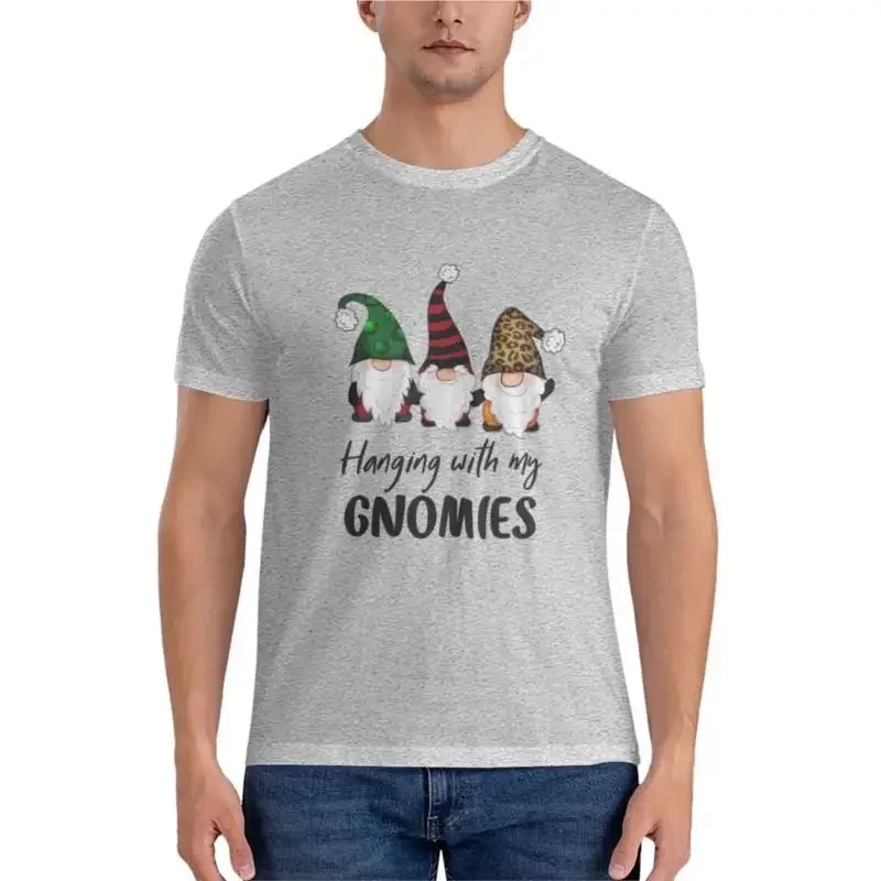 cotton men tshirt Hanging With My Gnomies Graphic T-Shirt funny t shirts for men oversized t shirts tee-shirt for boys