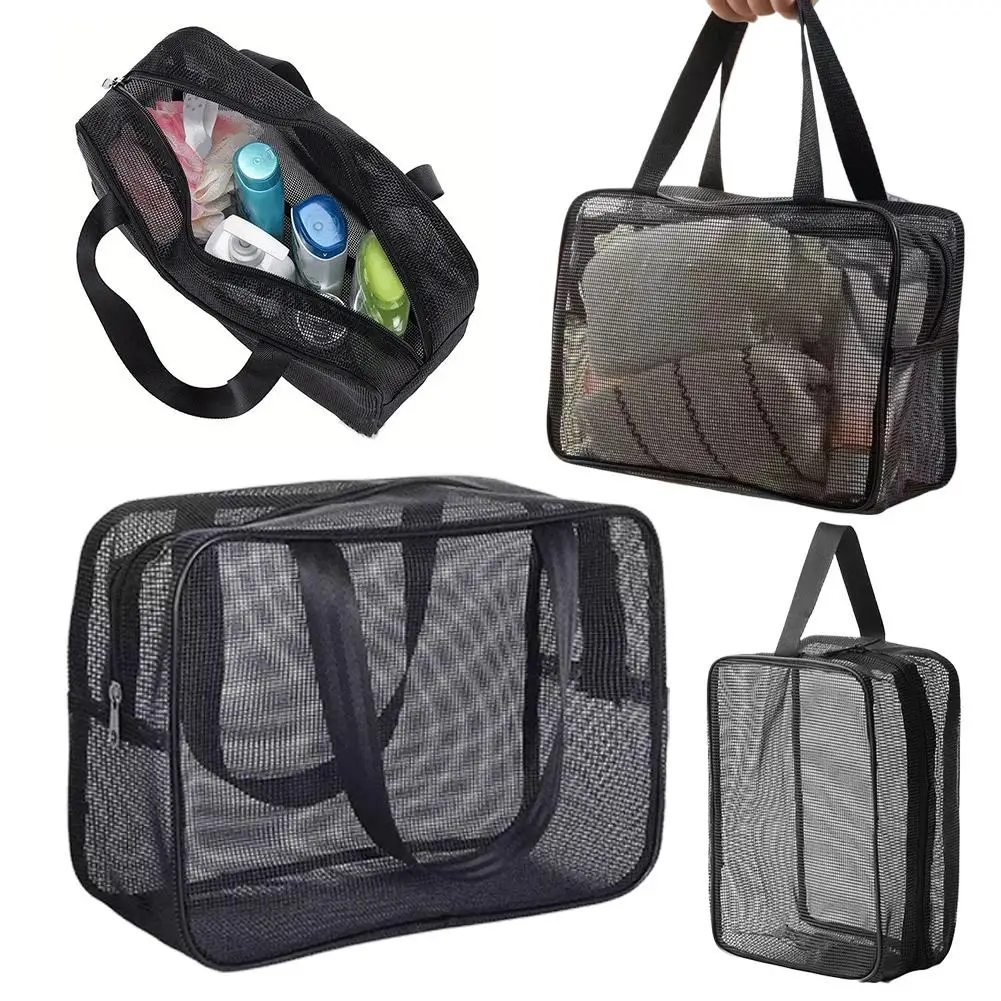 Mesh Shower Storage cosmetic bag Portable Large Capacity Tote Bag men Fitness bath storage bag Toiletry Organizer