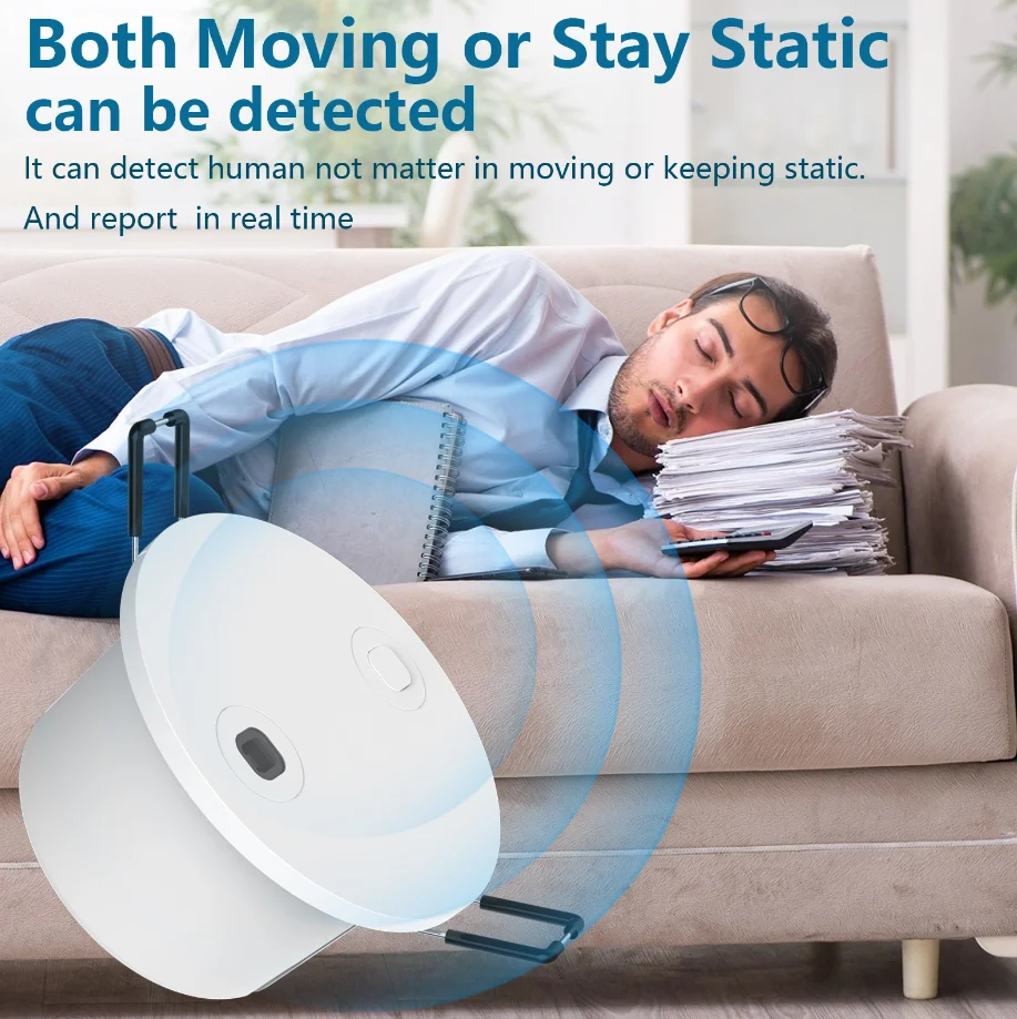 Szmyq 60GHz Tuya Elder Care เซ็นเซอร์ตรวจจับคนตกสถานะมิลลิเมตรเครื่องตรวจเรดาร์เซ็นเซอร์ของมนุษย์ล้มลง