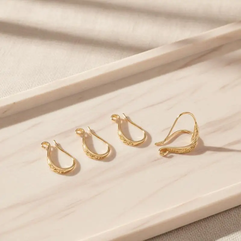 4PCS Brass Ear Wire Earring Hook DIY Handcraft Parts Jewelry Making Supplies For Earrings Handmade Creation