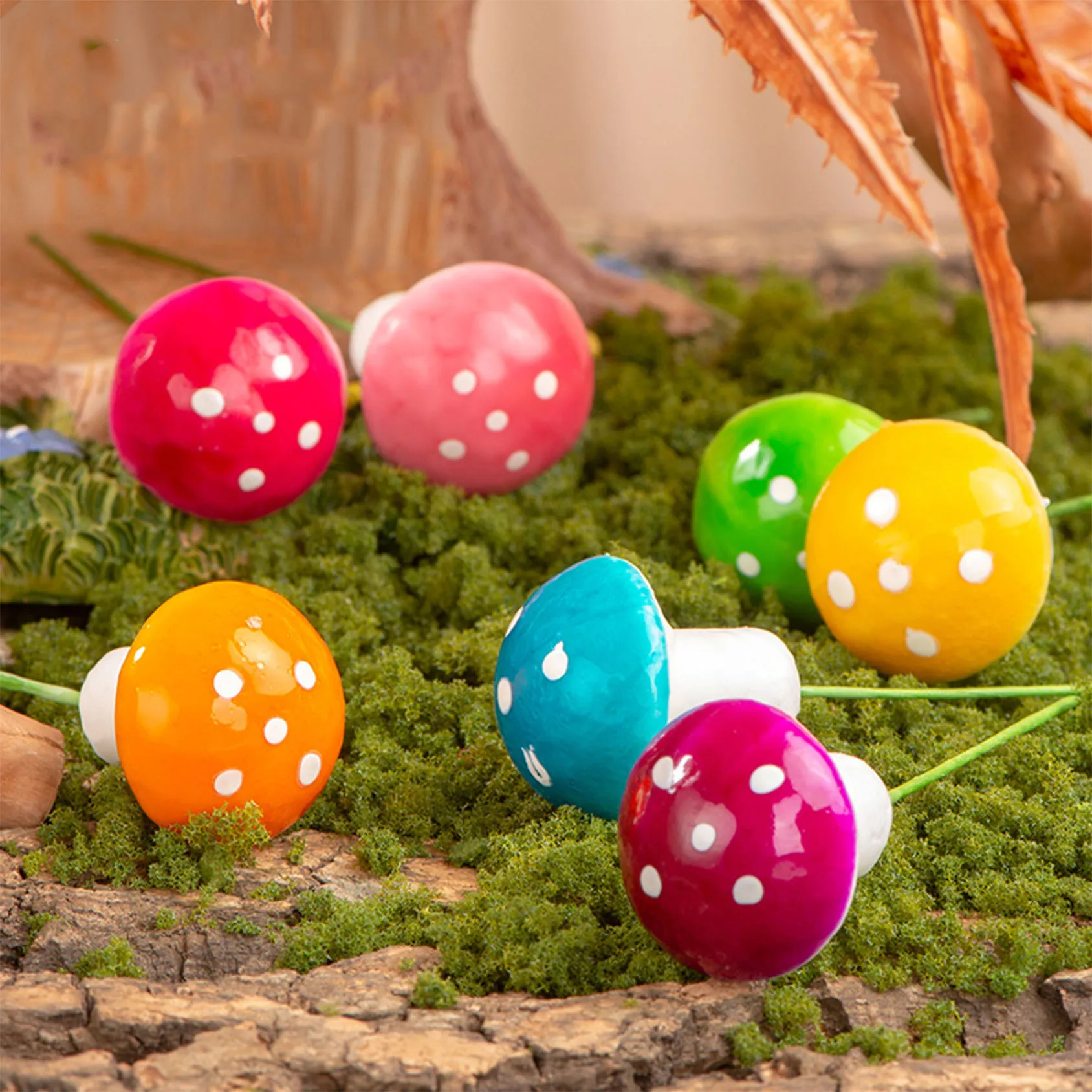 Ornament Accessories Mini Colorful Mushroom Ornaments Imitation Colorful Foam Small Mushroom Accessories Micro Landscape Potted