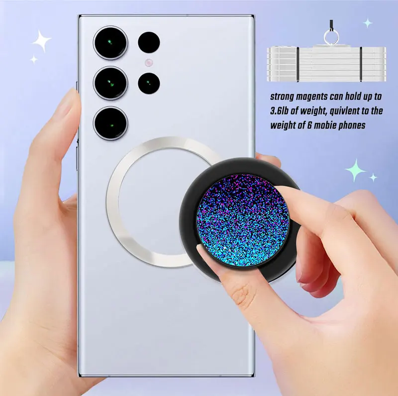Popped Magnetic Phone Socket for MagSafe Magnetic Phone Grip Holder for iphone 17 16 15 14 pro max plus-blue - view 6