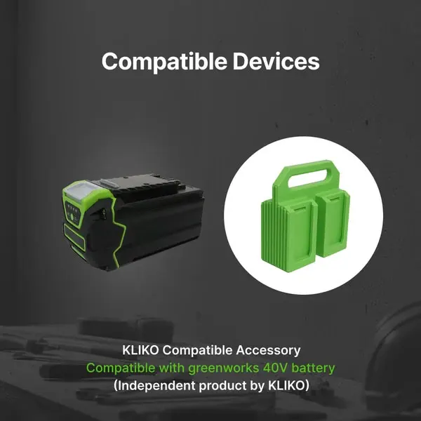 4‑Pack Battery Caddy Compatible with Greenworks 40V Lithium‑ion Power Tool Portable Organizer for Jobsite Workshop Storage