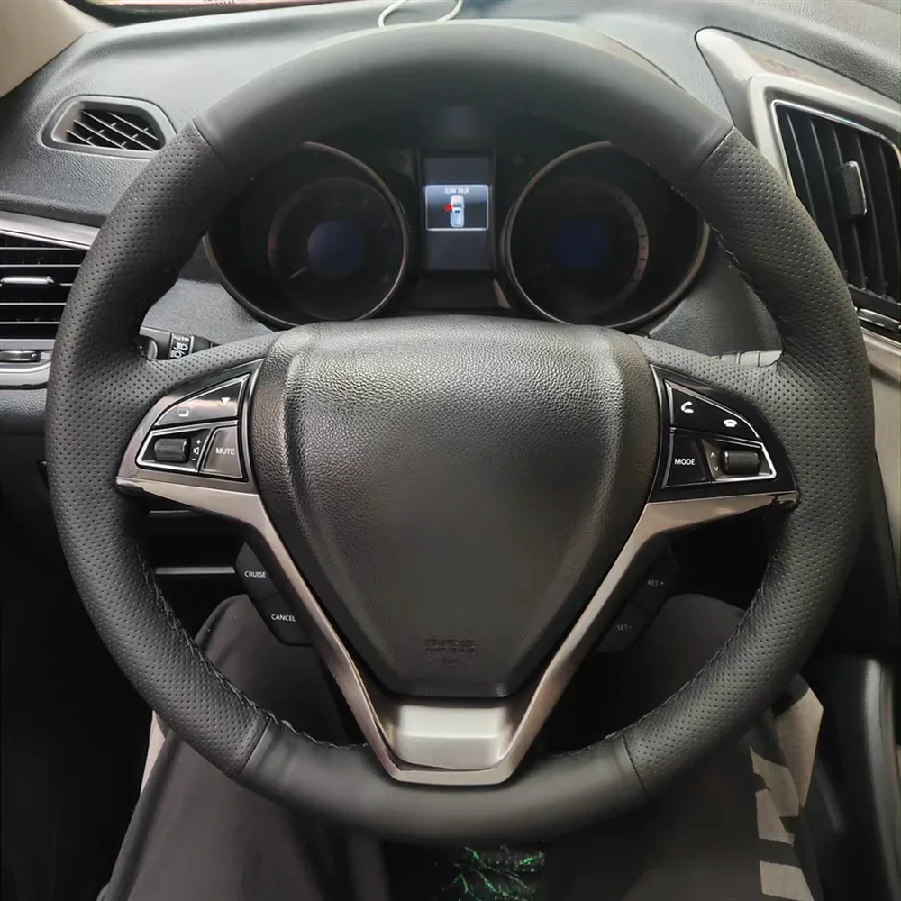 

High Quality Car Steering Wheel Cover Genuine Leather Full Package Durable Anti-skid For Changan 2013-2019 CS 15 55 75 95 EV
